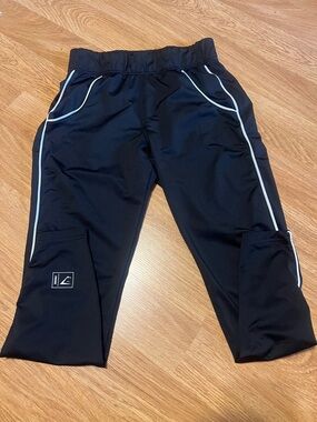 Gymshark Black Leggings with White Piping